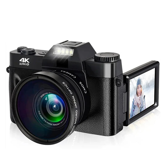 4K Digital Camera 48MP 16X Digital Zoom 3'' Flip Screen WiFi Web Camcorder