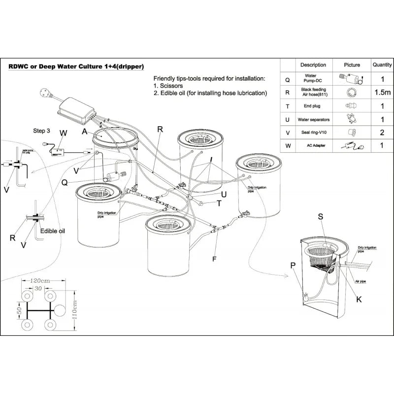 Top Feed Drip Hydroponics Systems, - Shutter Shop Emporium