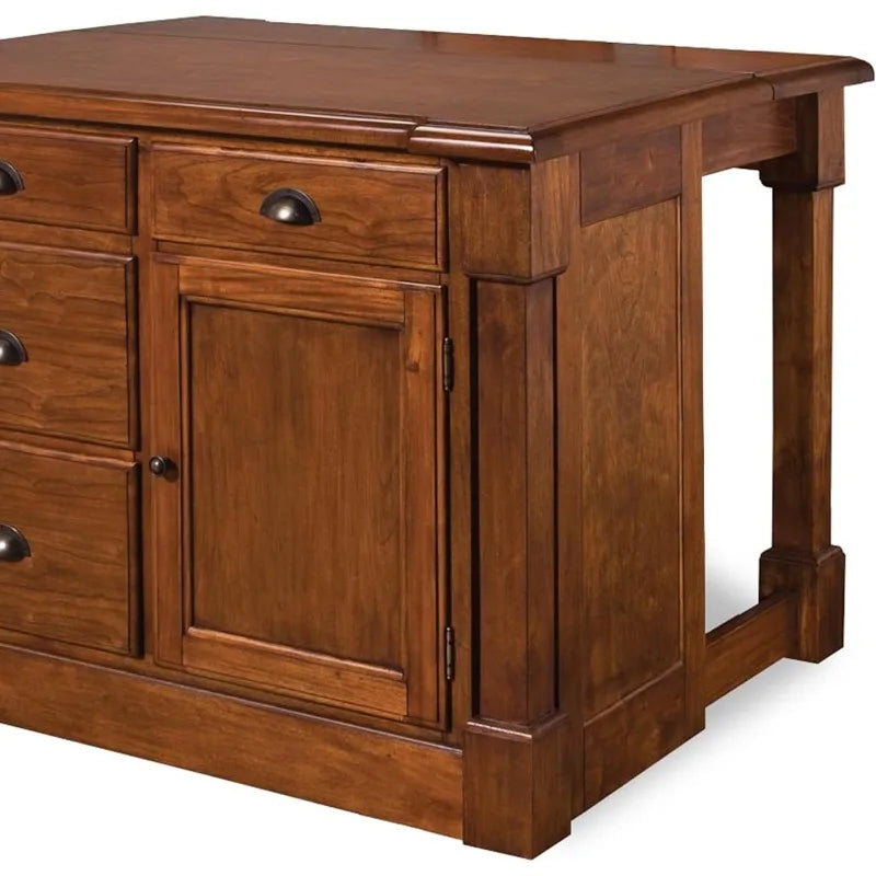 Aspen Rustic Cherry Kitchen Island by Home Styles