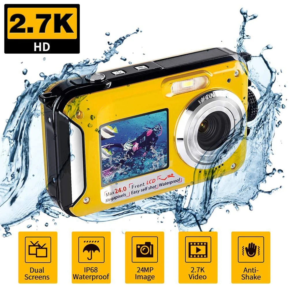 Underwater Digital Camera 1080P HD 2.4MP Waterproof - Shutter Shop Emporium