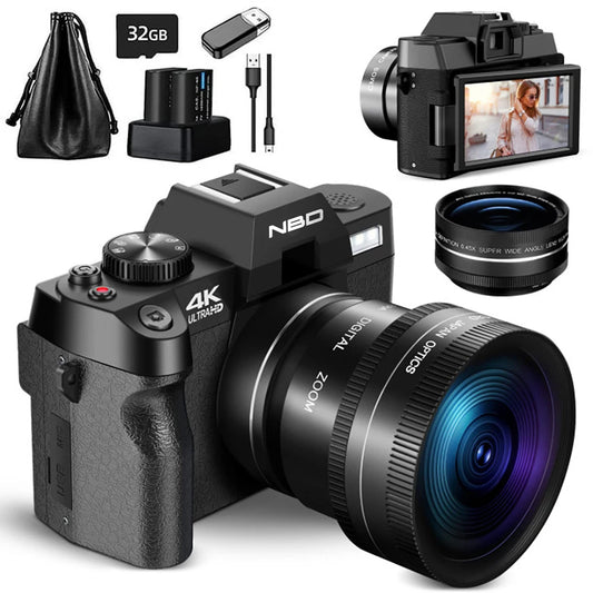 NBD Compact Digital Photography Camera 4K WIFI WebCam Vintage Vlog Video Recorder