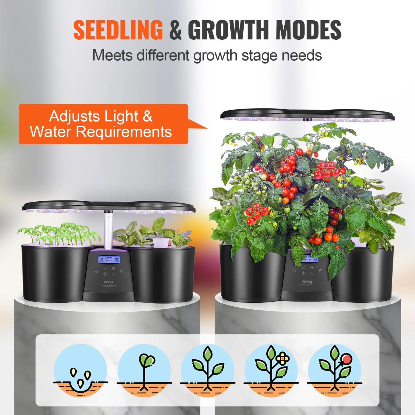 Hydroponics Growing System 12 Pods Indoor Growing System