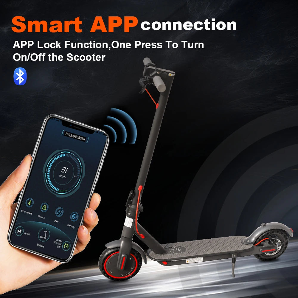 Smart Adult Shock Absorption Anti-skid Folding Electric Scooter - Shutter Shop Emporium