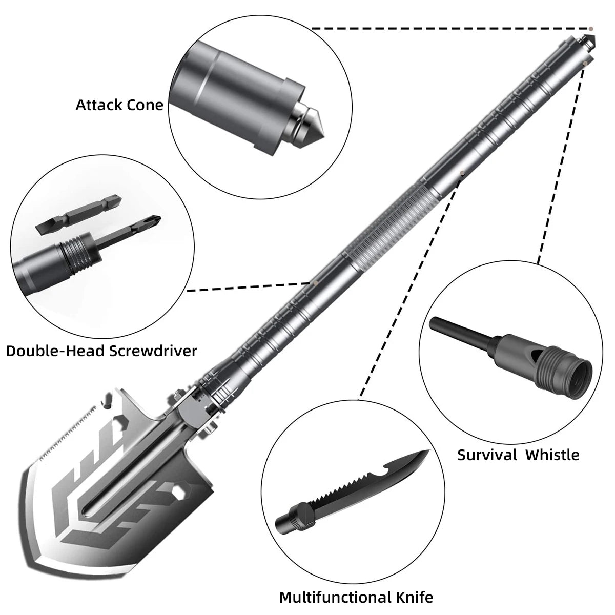 SupOutdoor plies Engineering Multifunctional Military Shovel