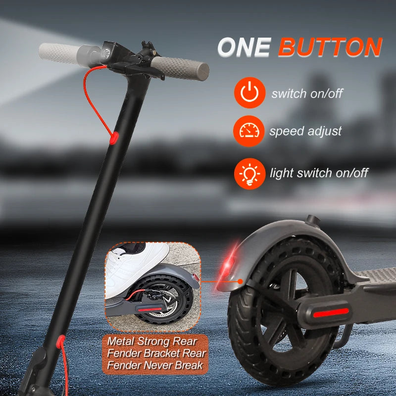 Smart Adult Shock Absorption Anti-skid Folding Electric Scooter - Shutter Shop Emporium