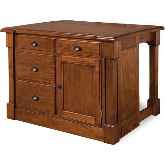 Aspen Rustic Cherry Kitchen Island by Home Styles