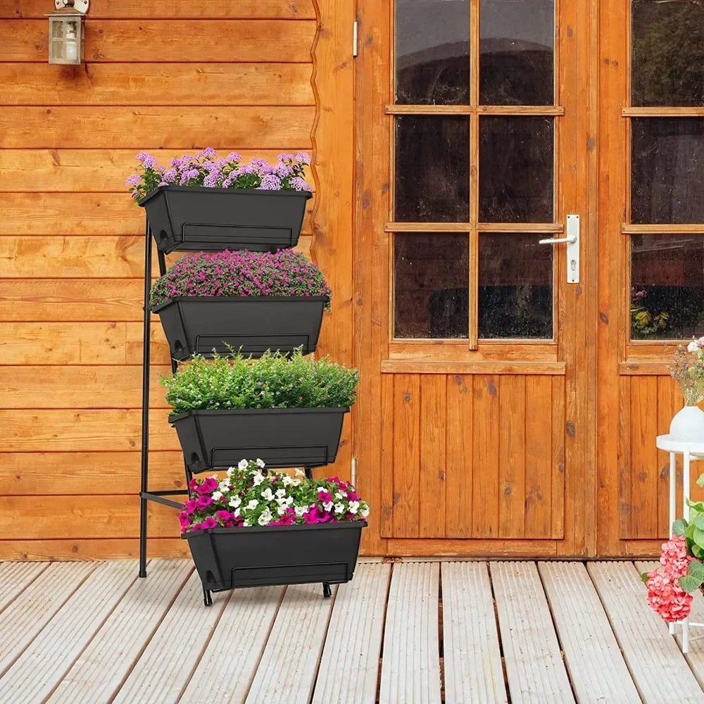 Vertical Raised Garden Bed 4 Tiers Planter Box - Shutter Shop Emporium