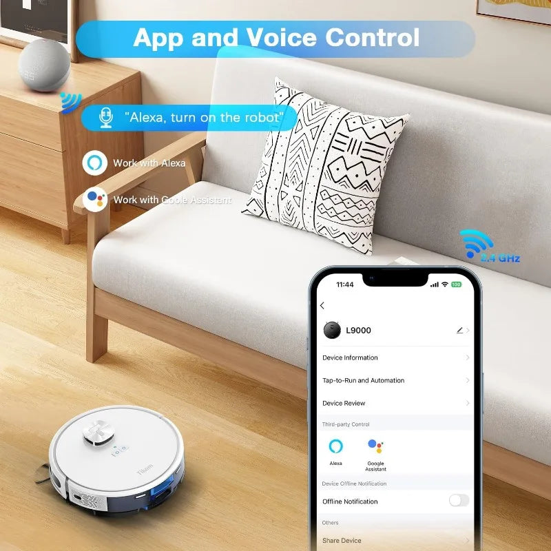 Tikom Robot Vacuum and Mop Combo, Smart Mapping, - Shutter Shop Emporium