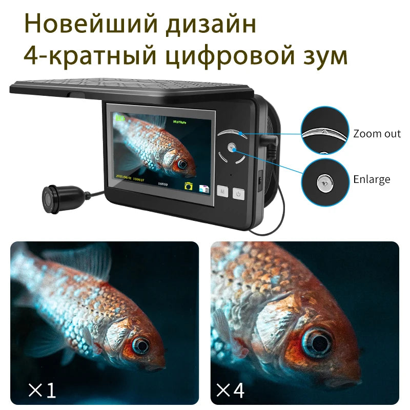 Fisherman Underwater Fishing Camera Night Vision 4x Digital Zoom