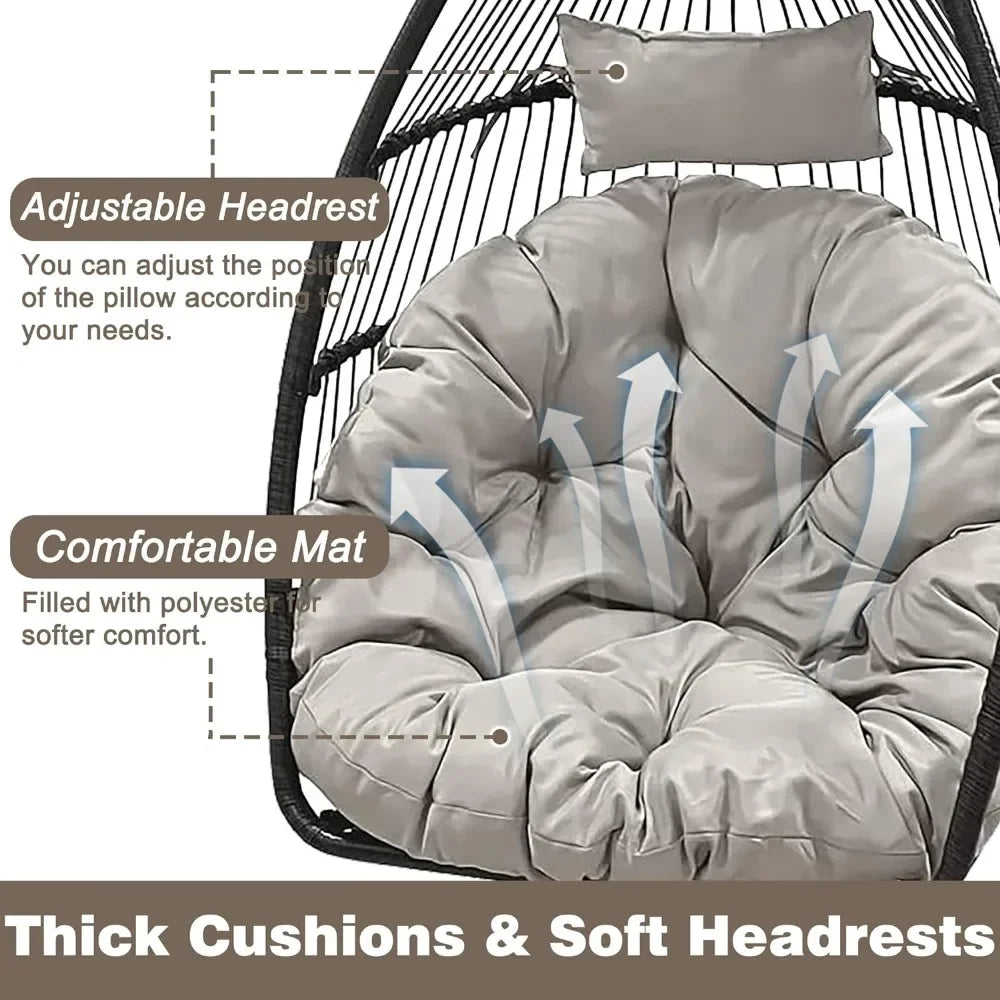 Hanging Swing Chair UV Resistant Cushion With Stand - Shutter Shop Emporium